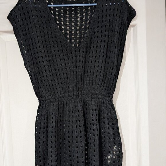 *NEW* (L) CUPSHE Cutout Cover-Up Mini Dress - Black - Picture 2 of 4